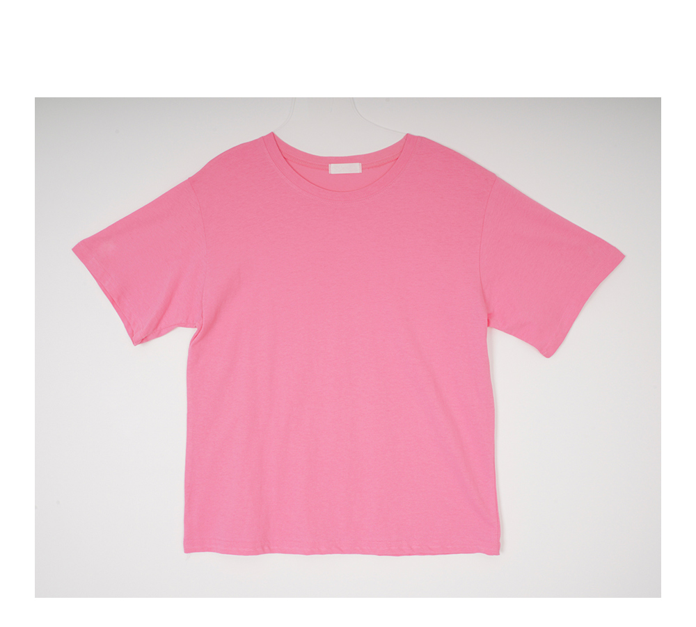 반팔 티셔츠 핑크 색상 이미지-S1L20