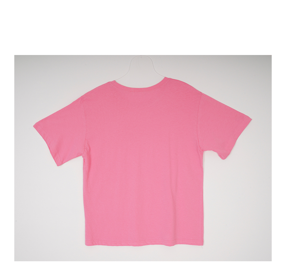 반팔 티셔츠 핑크 색상 이미지-S1L21